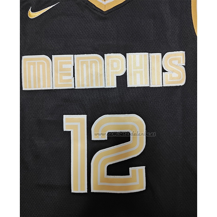 Camiseta Memphis Grizzlies Ja Morant NO 12 Select Series Oro Negro